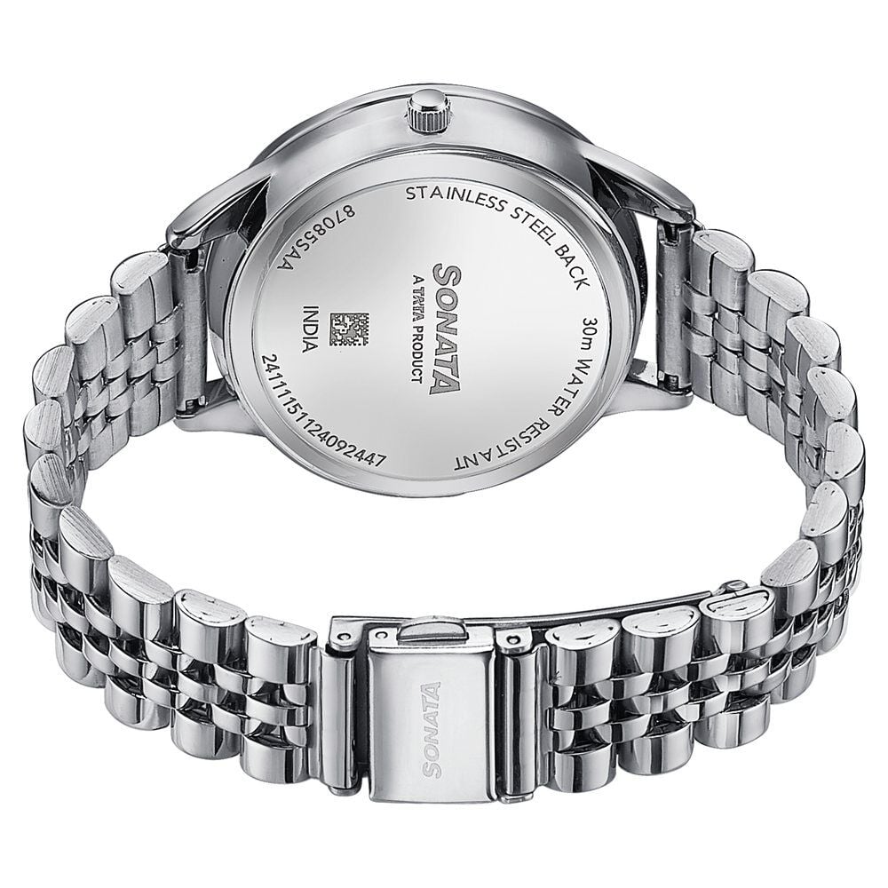 Sonata Wedding Edit Quartz Multifunction Silver Dial Stainless Steel Strap Watch For Women