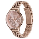 Sonata Wedding Edit Quartz Multifunction Pink Dial Stainless Steel Strap Watch For Women