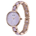 Sonata Wedding Edit Quartz Analog Purple Dial Stainless Steel With Acetate Strap Watch For Women