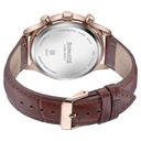 Sonata Wedding Edit Quartz Multifunction Pink Dial Leather Strap Watch For Men