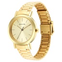 Sonata Essentials Champagne Dial Stainless Steel Strap Watch for Women