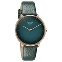 Sonata Sleek Quartz Analog Green Dial Green Leather Strap Watch for Women
