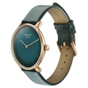 Sonata Sleek Quartz Analog Green Dial Green Leather Strap Watch for Women