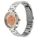 Titan Workwear Rose Gold Dial Analog Stainless Steel Strap watch for Women