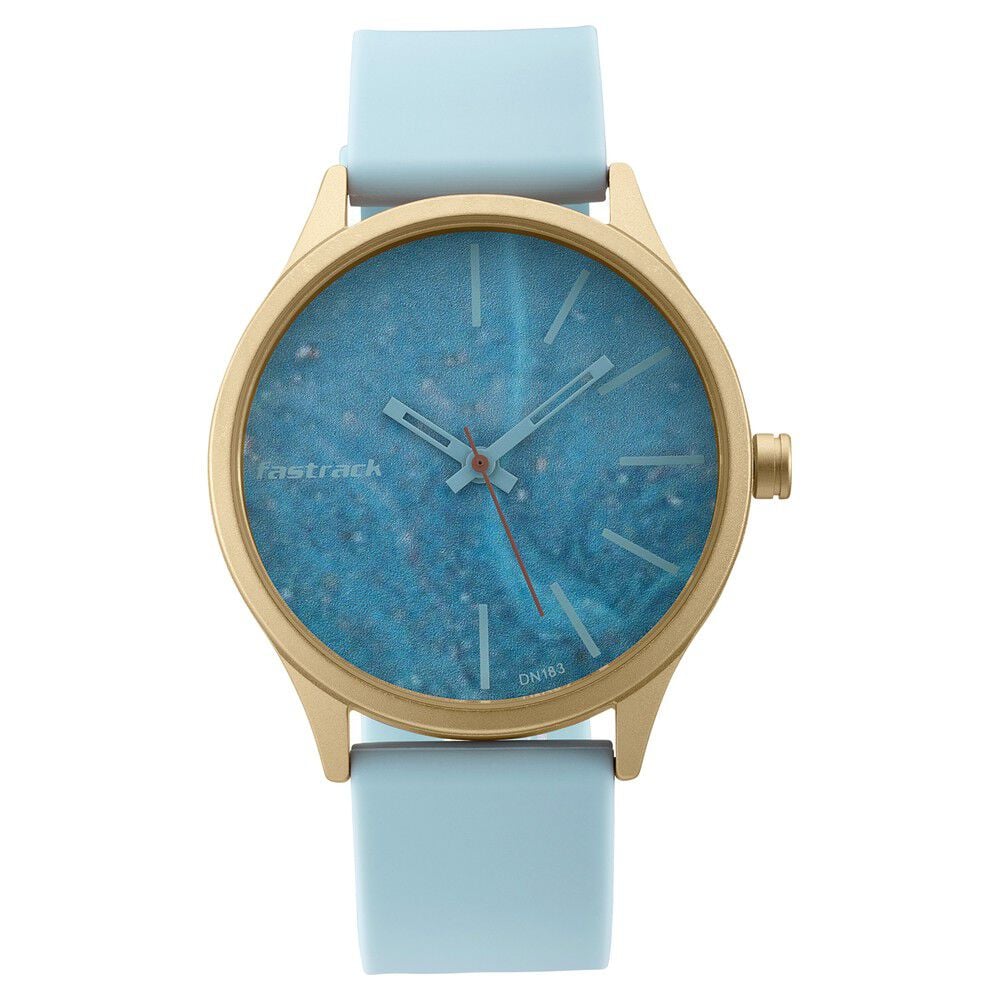 Fastrack Topicals Quartz Analog Blue Dial Silicone Strap Unisex Watch