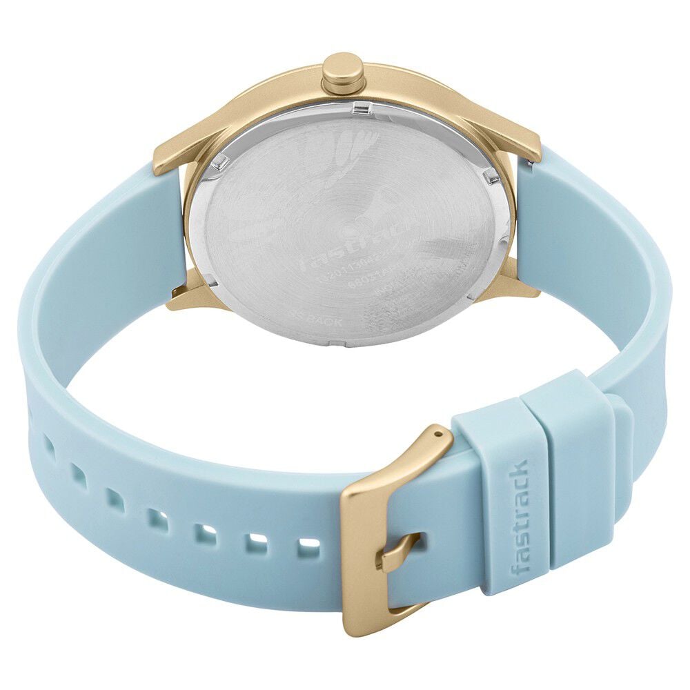 Fastrack Topicals Quartz Analog Blue Dial Silicone Strap Unisex Watch