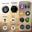 Fastrack Rogue with 3.5 CM UltraVU HD Display Sporty Smartwatch Functional Crown with AI Coach and Auto Multisport Recognition