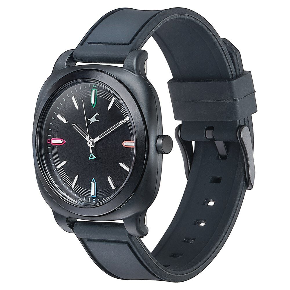 Fastrack Hype Retro Aracde Quartz Analog Unisex Watch With Black Dial Black Silicone Strap Watch For Unisex