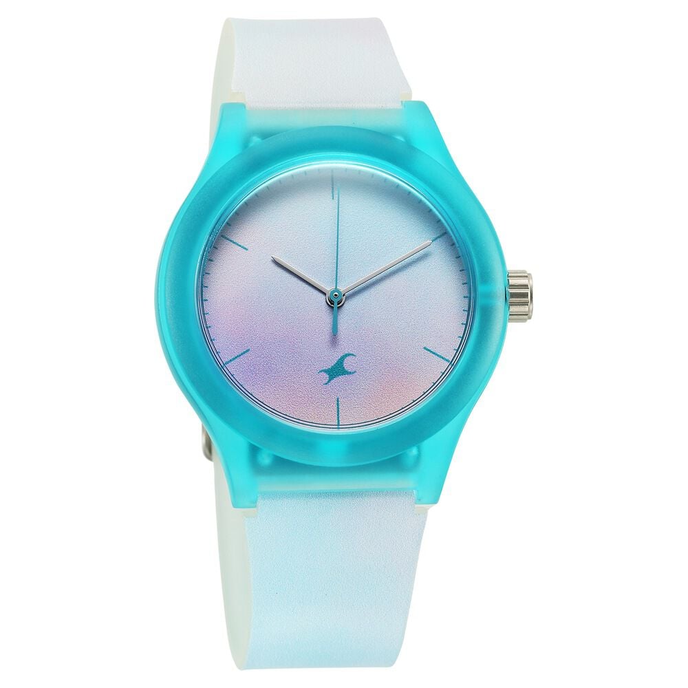 Fastrack Tees Urbanique Quartz Analog Multicoloured Dial Silicon Strap Watch For Girls