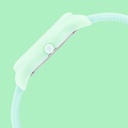 Fastrack Monochrome Quartz Analog Green Dial Silicone Strap Watch for Girls
