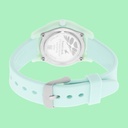 Fastrack Monochrome Quartz Analog Green Dial Silicone Strap Watch for Girls