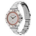 Fastrack Quartz Analog Silver Dial Stainless Steel Strap Watch for Girls