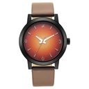Fastrack Stunners Quartz Analog Orange Dial Leather Strap Watch for Guys