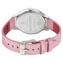 Fastrack Sunburn Quartz Analog Pink Dial Leather Strap Watch for Girls