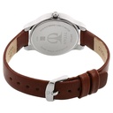 Titan Women's Chic minimalist watch with Black dial and leather strap