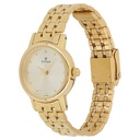 Titan Quartz Analog Champagne Round Dial Golden Stainless Steel Strap Watch For Women