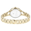 Titan Raga Showstopper Quartz Analog Mother Of Pearl Round Dial Golden Metal Strap Watch For Women