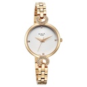 Titan Raga Showstopper Quartz Analog White Dial Metal Strap Watch for Women
