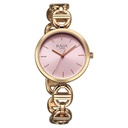 Titan Raga Showstopper Quartz Analog Rose Gold Dial Metal Strap Watch For Women