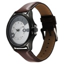 Fastrack Groove Quartz Analog with Date Two Toned Dial Brown Leather Strap Watch For Guys