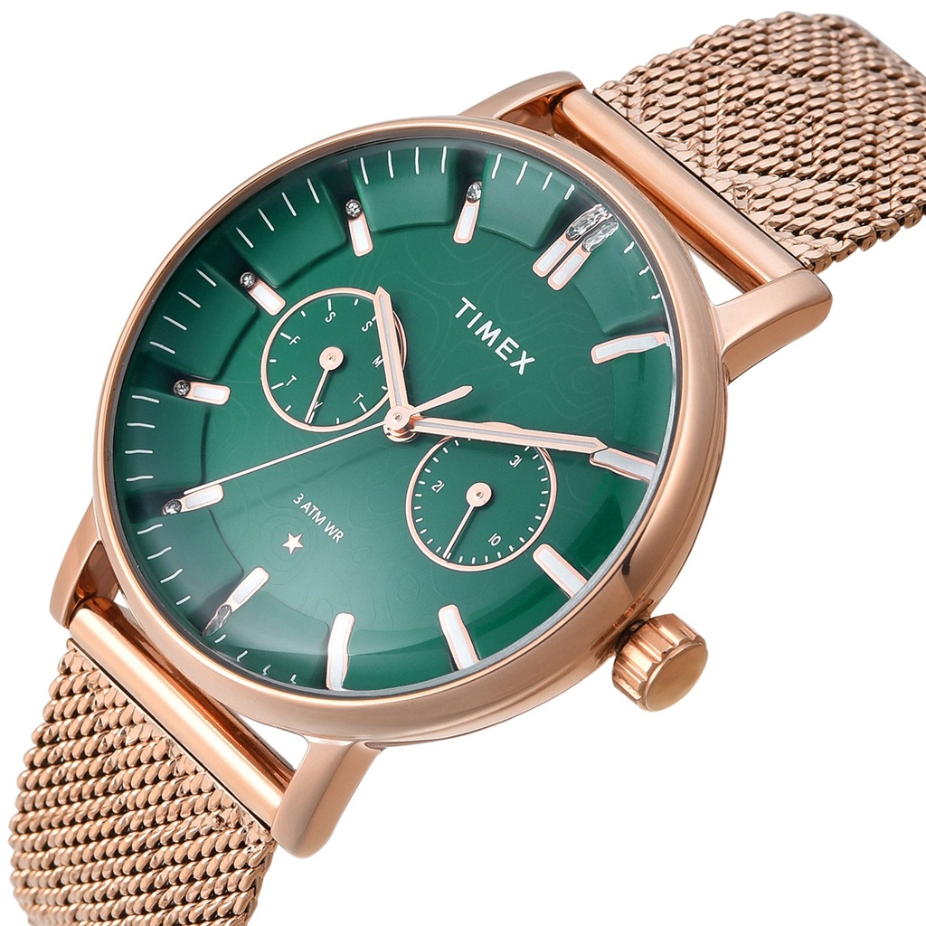 TIMEX Green Round Dial Analog Women's Watch - TWEL20302