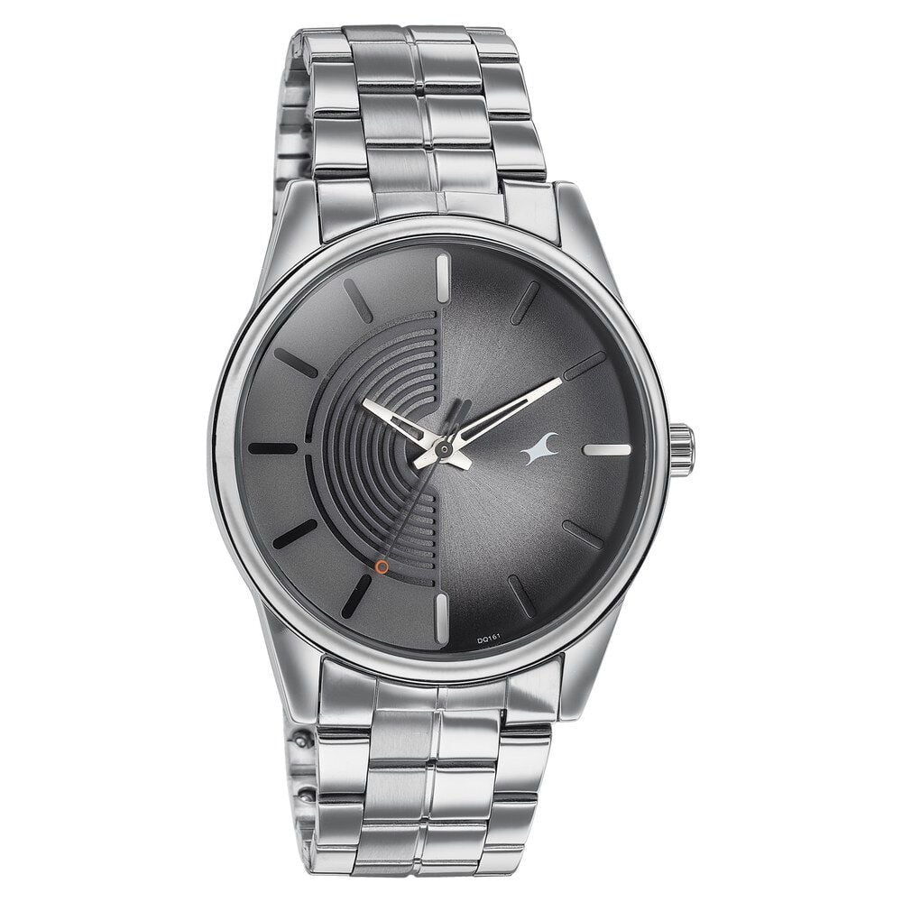 Fastrack Stunners Quartz Analog Grey Dial Stainless Steel Strap Watch for Guys