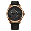 Fastrack Groove Quartz Analog with Date Grey Dial Black Leather Strap Watch For Guys