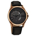 Fastrack Groove Quartz Analog with Date Grey Dial Black Leather Strap Watch For Guys