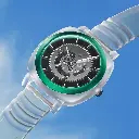Fastrack Bare Quartz Analog Skeleton Unisex Watch With Anthracite Dial And Translucent Plastic Strap
