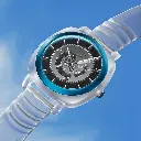 Fastrack Bare Quartz Analog Skeleton Unisex Watch With Anthracite Dial And Translucent Plastic Strap 