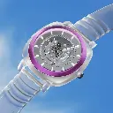 Fastrack Bare Quartz Analog Skeleton Unisex Watch With Grey Dial And Translucent Plastic Strap