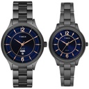 Timex Empera Pairs Blue Dial Round Case Day Date/3 Hands Function Watch -TW00PR275