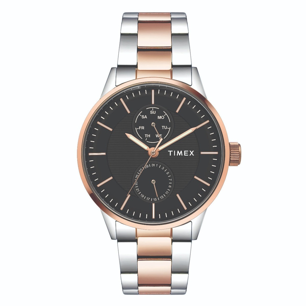 [TWEG19903] Timex Fashion Men's Black Dial Round Case Multifunction Function Watch -TWEG19903