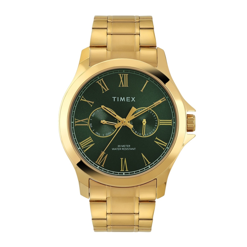 [TW000X142] Timex Men Green Round Dial Analog Watch - TW000X142