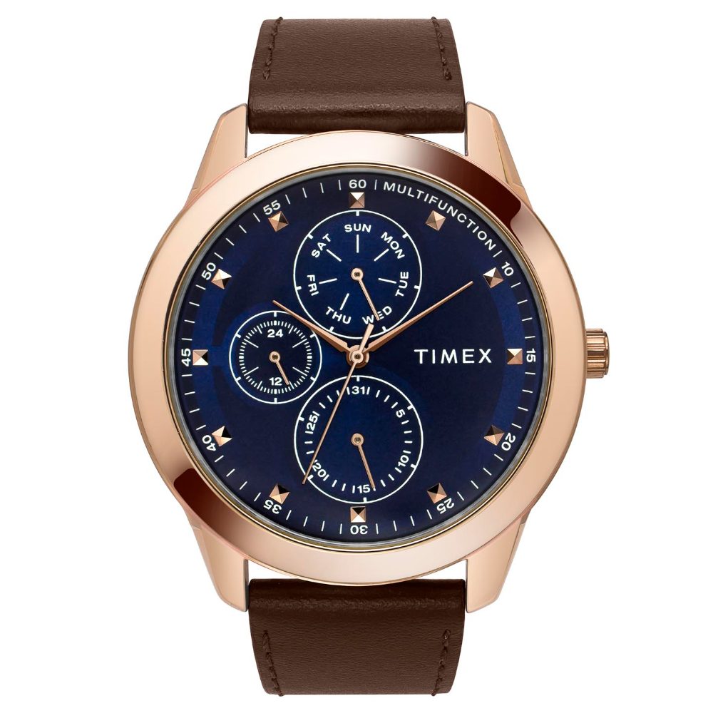 [TWEG18504] Timex Fashion Men's Blue Dial Round Case Multifunction Function Watch -TWEG18504