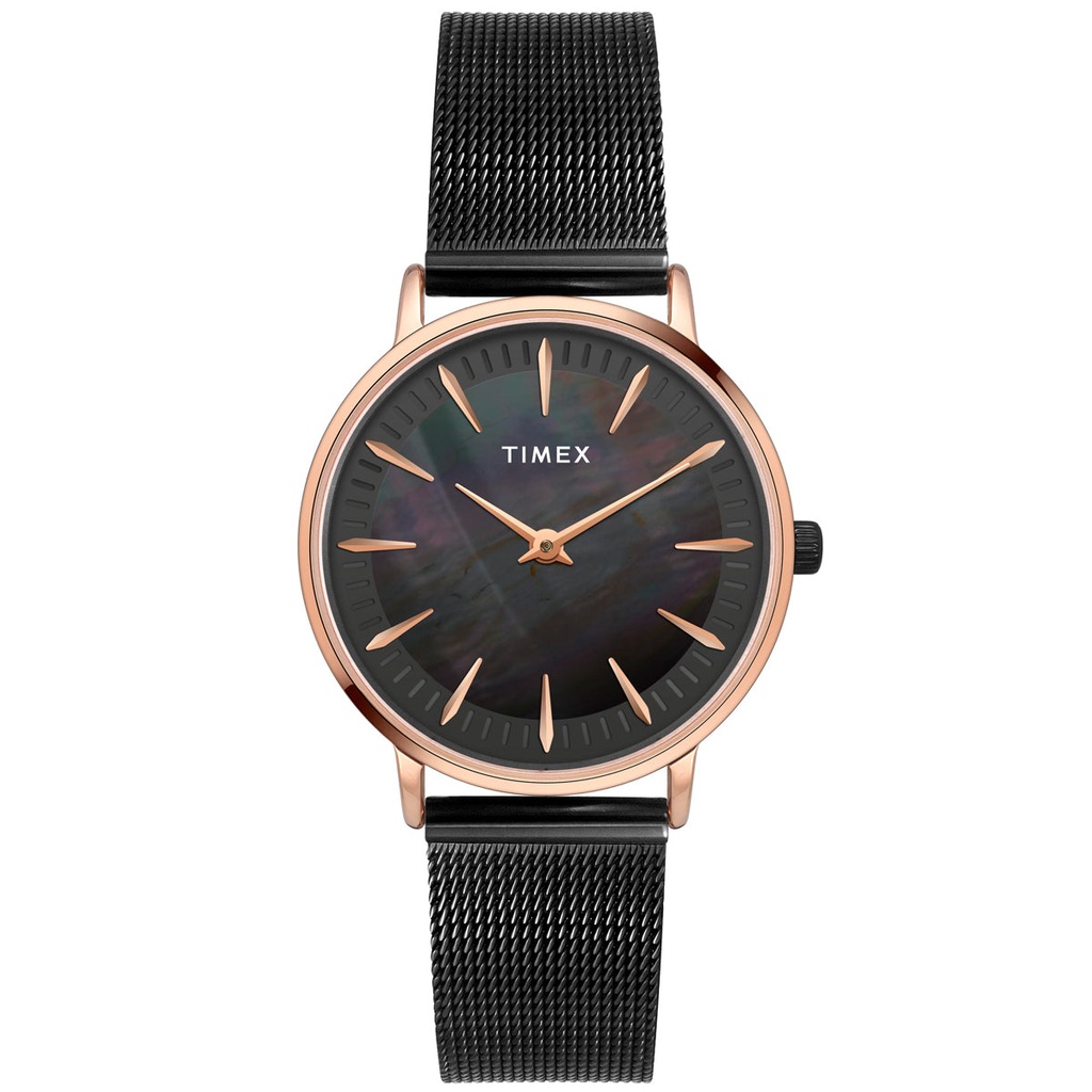 [TWEL15608] Timex Fashion Women's Mother of Pearl Dial Round Case 2 Hands Function Watch -TWEL15608