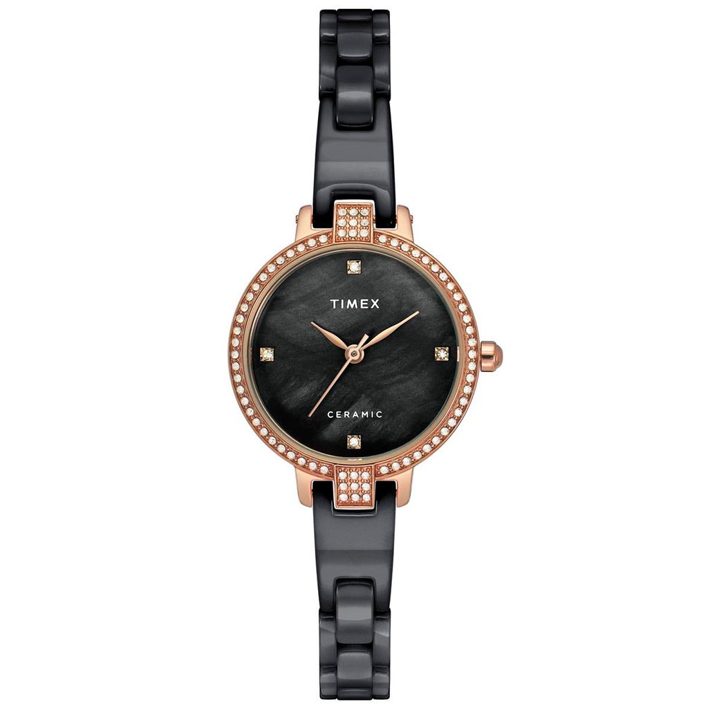 [TWEL15703] Timex Fashion Women's Mother of Pearl Dial Round Case 3 Hands Function Watch -TWEL15703