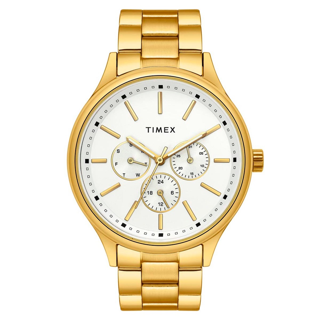 [TWEG18416] Timex Fashion Men's Silver Dial Round Case Multifunction Function Watch -TWEG18416