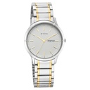 Titan Lagan White Dial Analog with Day and Date Metal Strap Watch for Men