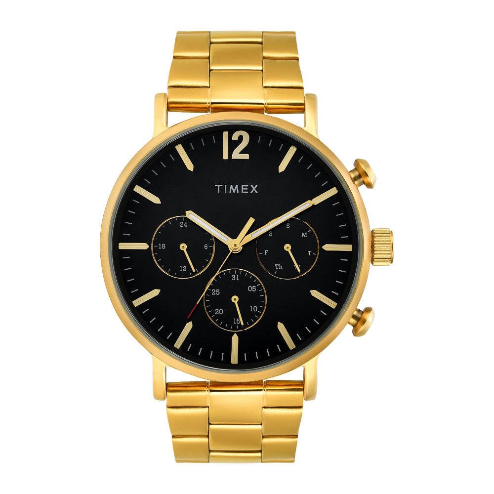 [TWEG20025] Timex Men Black Round Multifunction Dial Watch- TWEG20025