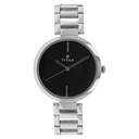 Titan Quartz Analog Black Dial Stainless Steel Strap Watch for Women