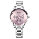 Titan Razzle Dazzle Quartz Analog with Day and Date Pink Dial Silver Stainless Steel Strap Watch For Women