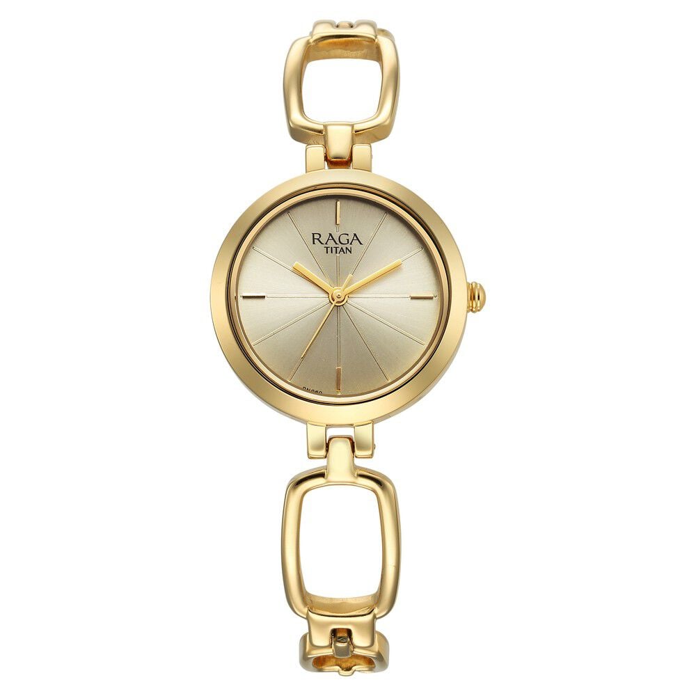 [2725ym01] Titan Raga Champagne Dial Watch for Women