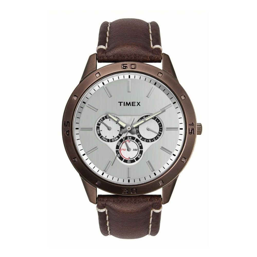 [TW000U916] Timex Fashion Men's Quartz Analog Silver Dial Round Case Multifunction Function Watch -TW000U916