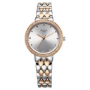 Titan Raga Showstopper Quartz Analog Silver Round Dial Two Toned Metal Strap Watch For Women