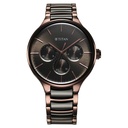 Titan Ceramic Fusion Multifunction Black Dial With Two Toned Color Stainless Steel Strap Watch For Men