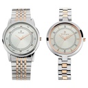 Titan Bandhan Quartz Analog Silver Dial Two Toned Stainless Steel Strap Watch For Couple