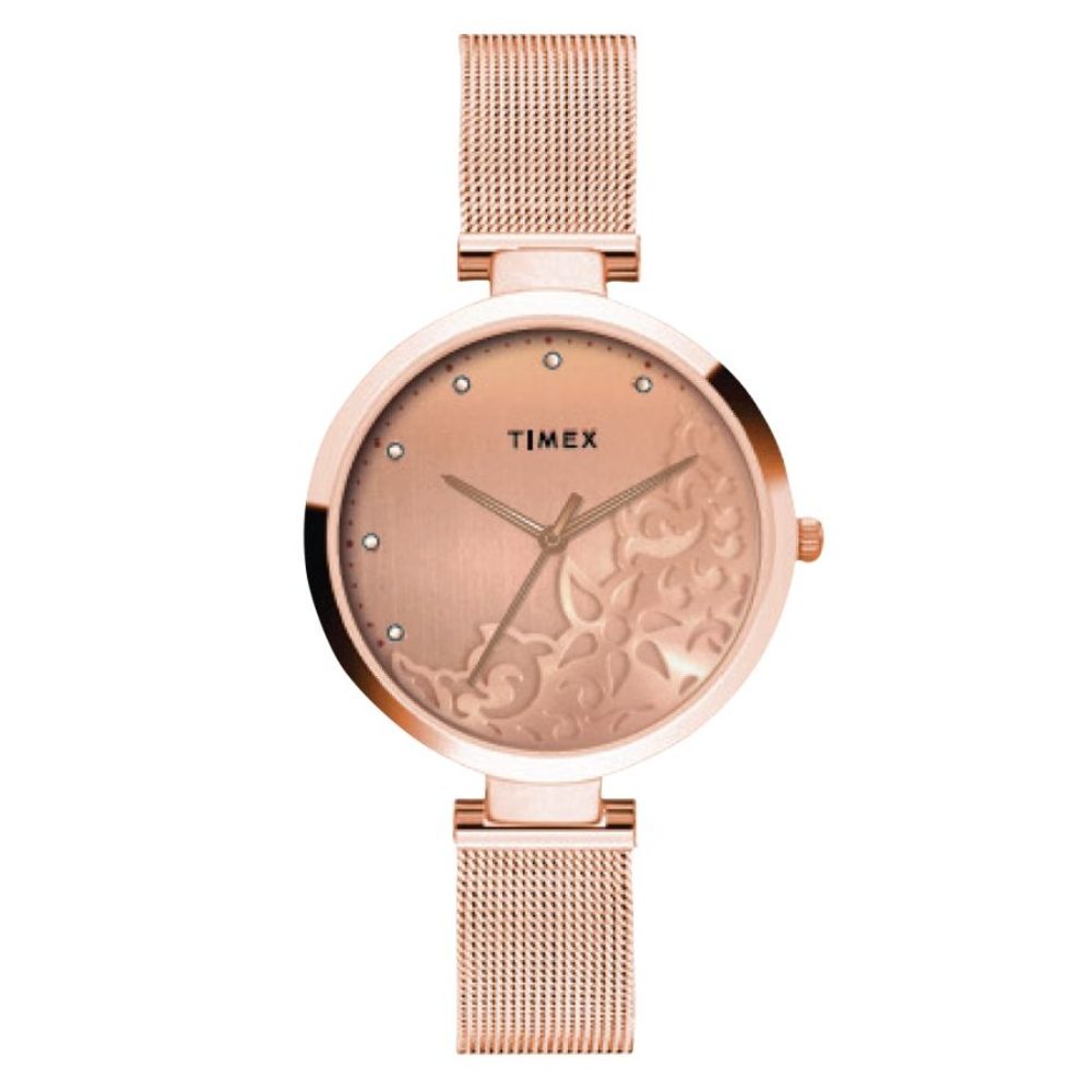 [TW000X219] Timex Fashion Women's Rose Gold Dial Round Case 3 Hands Function Watch -TW000X219