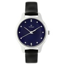 Titan Women's Chic minimalist watch with Blue dial and leather strap
