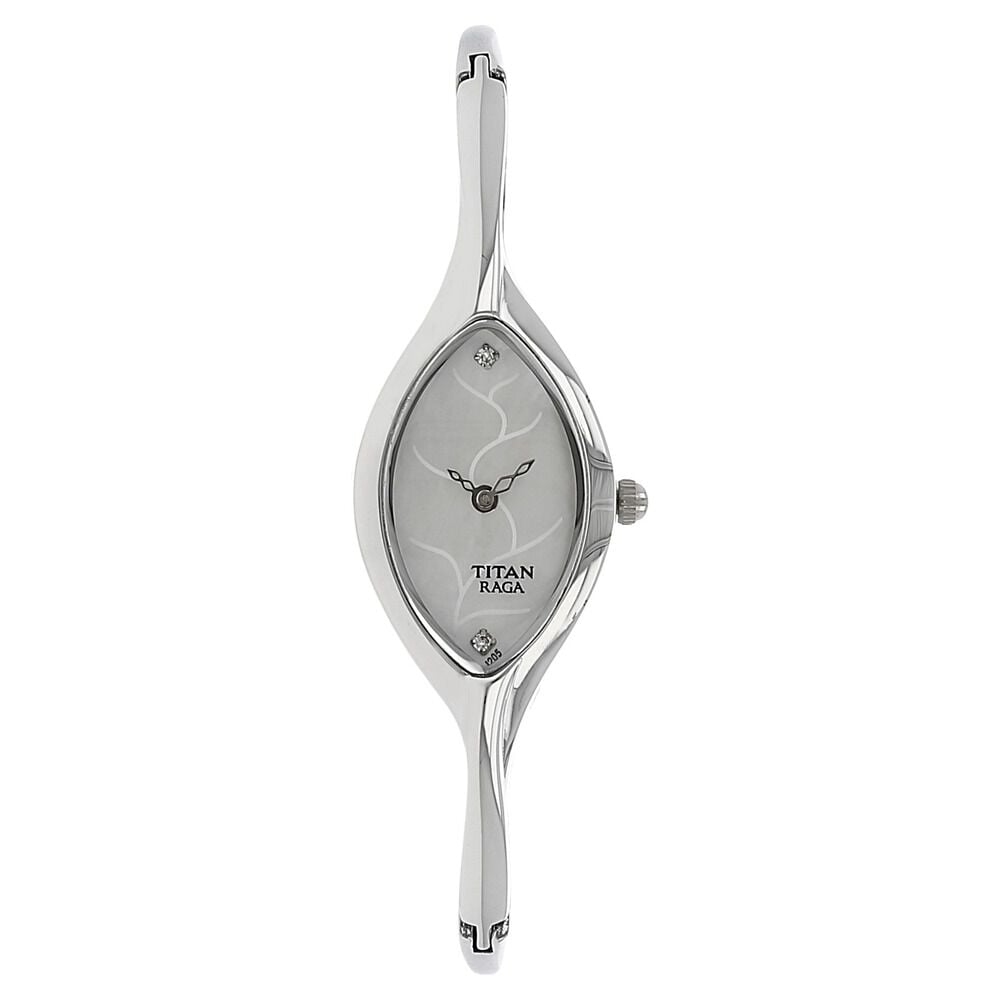 Titan Quartz Analog Mother of Pearl Dial Metal Strap Watch for Women